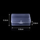 PP transparent plastic lock box with lid desktop organizer small accessories jewelry box portable parts storage box empty box large lock (14.4*8.5*3.4)/1 piece