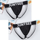 Ttpmer Herrenunterwäsche sexy Eis Seiden Tanga Seidel transparent T-Tong Sexy Tong Weiß (1 Stück) M.