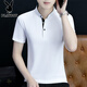 
Playboy (PLAYBOY) high-end stand collar white cotton short-sleeved T-shirt men's summer solid color V-neck sweatshirt trendy top men's polo. White Q691 short sleeve M Recommended 95-115Jin [Jin equals 0.5 kg]