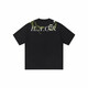 Jiaojing Hash et Cuel American Alphabet Plant Fleur Round Cou Round T-shirt à manches courtes pour hommes et femmes Summer S1049 # White M