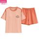 Modal puro algodón de algodón de verano Pajamas Palabraver Pajamas Shorts de verano pantalones cortos de ropa para el hogar cómodos e informales Z9853 814 M [recomendado 80-100Jin [Jin iguala 0.5 kg] desgaste]
