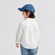 Bala Balaone children's shirt long-sleeved parent-child wear 2025 new autumn cotton brushed loose loose skin-friendly white 10101 165