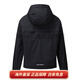Salomon Modisay Aero Outdoor Waterproof Lightweight Hooded Zipper Long Sleeve Jacket Men and Women Black Black 2XL