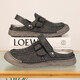 Sandalen Herren trendy Outdoor Sports Kleidung Bag-Toe Casual Schuhe Pantoffeln 2025 Neuer Sommer atmungsaktiver Männer Beachschuhe braun [Mikrofaserleder A673] 48