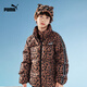 Puma's new children's winter casual puff down jacket, loose and trendy, coffee color tone 00350 140