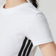 阿迪达斯 （adidas）短款T恤女夏季新款白色校园风半袖运动美式上衣修身短袖 JV9859/拍大一码 假一赔十 S 推荐85-110斤