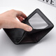 Qumuye Herren Brieftasche Kurzer Brieftasche Kartenbeutel integriert Multifunktions Brieftasche Jugend Mode Casual Folding Thin Wallet K3309 Schwarz (zerschlagenes Muster)