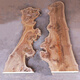 Village de Shantoulin Old Elm Wood Board Wood Wood Biber une forme de cloison en forme de la rivière Natural River Board Bood Material Special Shape Log Color 6623 + 6624