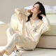 Kommandant Xiong Frühling und Herbst Langarm großer Pyjama-Set für Frauen mit Brustpolstern integrierter Sommer- und Winter-Hausbaumwolle können externe HRY1049 Eins Größe M-Code sein (vorgeschlagen 75-95 Jin [Jin gleich 0,5 kg]))