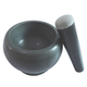 Fantasy natural bluestone mortar household garlic masher jar bluestone mortar garlic mortar grinder garlic outer diameter 14 cm (comes with lid + bottom pad)