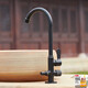 Kowsi Black Outdoor Outdoor Faucet Antifrze Courtyard Одинокий холодный полный полный медный бассейн Мраморный каменной горшок.