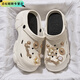 Luozhichao hole shoes for women in summer, wearing outside, she is wearing a thick-soled anti-slip beach bag-toe sandals, summer, camel-colored star bear 36 3735/36 foot shot