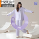 
Modal anti-mites pure cotton couple pajamas for women in spring and autumn long-sleeved cardigan autumn and winter casual men's home clothing set 7E2694 women-double length XL
