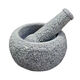 Natural stone garlic pounder stone mortar household handmade old-fashioned stone mortar grinder tea art ornaments garlic pound medicine jar retro lychee noodles outer diameter 12CM with hammer