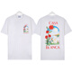 Lee Kids Casablanca Hombres y mujeres Camiseta de cuello redondo de la marca de moda de la mano corta de manga corta.
