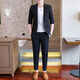 Heyu summer suit casual thin mid-sleeved plaid small suit men Korean style slim green men's seven-quarter sleeve jacket T9926-Grey M [90-105Jin[Jin equals 0.5 kg]]