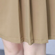OLJ高档品牌连衣裙女2025年夏季新款高级感显瘦优雅干练百褶拼接裙子 卡其色 L 90-115斤