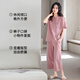 
LAMIU pajamas women's 2025 new summer modal cotton summer women's short-sleeved cropped pants charming home clothing DM13803 m apricot color L