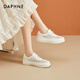 Daphne zapatos de tablero transpirable para mujeres, suela, hueca, huecos, zapatos blancos tejidos bajos en el cordón bajo cómodos zapatos casuales de deportes 37 37