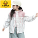 
G.DUCKKIDS girls' jacket spring and autumn style 2025 new children's clothing girls' middle-aged and big children's autumn hooded clothes children's autumn jacket pink 150