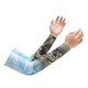 Printed sunscreen summer high-elastic ice silk men's sleeves for sports and cycling A21-HX fishing arm sleeves forest skull one size