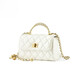 Anysmic international first-line brand 2025 new spring and summer small fragrance chain one-shoulder crossbody bag metal hand-held bag for girlfriend beige