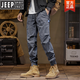 Jeep Spirit Zippers Мужские повседневные брюки 2024 Новая весна, осень и зима чистые хлопковые спортивные брюки мужская одежда 679 Хаки (лето тонкая) 28 размеров (рекомендуется 90-110 джин [Джин равен 0,5 кг])