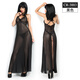 Frauen sexy Unterwäsche Pyjamas Rückenless Perspektive Langer Rock Drei-Punkte-Hosenträger Nachthemd transparent Sex Nacht Feuer Red Lady Hastend Dame Kurzrock 3884 L/XL große Größe 120-150jin [Jin gleich 0,5 kg] 164-178c