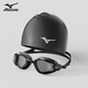 Mizuno (MIZUNO) swimming trunks men's swimming cap swimming trunks swimming goggles three-piece set men's swimsuit anti-embarrassment professional training swim equipment set Black Samurai three-piece set-flat light without limit XL [height 170-180 weight 70-85kg]