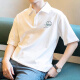 森马（Semir）美式复古男士polo衫短袖宽松百搭翻领体恤2025夏季纯棉半袖上衣服 【3895-WASP】白色 M 85-110斤