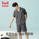
Catman MIIOW super soft men's pajamas summer pure cotton short sleeve shorts lapel pure cotton youth home clothing men's spring and summer style suit 5E5155[7A antibacterial Xinjiang cotton] L 170 Recommended weight 110-140Jin [Jin equals 0.5 kg]