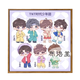 Pupan Q version TNT era Youth League surrounding digital oil painting DIY hand-painted fill color acrylic oil color decorative painting LL14223 20x20cm thick solid wood inner frame Acrylic paint professional oil canvas Multiple professional brush wall hanging tools