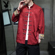 Playboy (PLAYBOY) New Chinese style men's Chinese style red Tang suit shirt jacket spring long-sleeved shirt animal year Hanfu top men's red 3XL 160-180Jin Jin equals 0.5 kg
