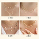 FENS Jewelry 18K Gold Necklace Women's Water Drop Pure Desire Necklace Colored Gold Chain Birthday Gift Small Water Drop Necklace
