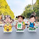Drei-April-Tiger Car Shaking Head Ornament Acryl Humanoid Stehende Marke di Babypaar Auto Dekoration Solar + Batterie Modell Schütteln Kopf Single 691 Modell