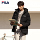 FILA official couple down jacket 2025 winter fashionable casual hooded top warm jacket for men and women