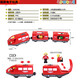 溥畔磁性遥控电动小火车木质托轨道马斯小火车牵引车头儿童玩具 红色磁性电动火车 兼容各种木轨 标配