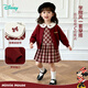 Disney Children's Clothing Winter Girls' Sweater Dress Prep Two-piece Christmas and New Year's Eve Suit Red 100