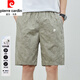 Pier Cardin 100% pure cotton shorts men's summer thin style fashionable and versatile mid-pants loose casual sports 5-point pants beach pants dark blue 9215 M (recommended weight 95-115 Jin [Jin equals 0.5 kg])