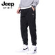 Jeep (Jeep) Sommerjeans Herren lose Bindfuß geschnittene Hosen 2025 Neuer Sommer Dünne schwarze lässige Hose 9859 Grau 4xl