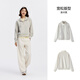 Semir [mismo estilo en el centro comercial] sudadera para mujeres mangas raboss con collar suelto estilo deportivo 2025 nueva absorción de humedad y traje de otoño de secado rápido Khaki 50355 S
