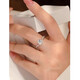 Pt950 Platinum Coronation for Love Moissanite Diamond Ring Diamond Ring Women's Engagement Proposal and Wedding Ring Closed Ring Coronation for Love Diamond Ring 50 Points - Light Luxury Model The default live opening can be adjusted in size