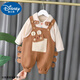 Disney baby girl spring suit girl spring autumn style fashionable 2 children's clothes spring 3 baby overalls children's clothing one year old brown rabbit animal strap long sleeve suit AC 100 recommended 90-100cm 1 and a half years old-2 years old