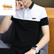 
Gold Shield Ice Silk Pure Cotton Short-Sleeved T-Shirt Men's Summer Korean Style T-Shirt Collar Polo Shirt Lapel Clothes Men's Half-Sleeve T-Shirt DG-1301 Apricot Color 2XL 136-146Jin[Jin equals 0.5 kg]
