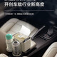 Car multifunctional storage box car tissue box new car armrest box storage hanging tissue box black one pack (double cup holder)