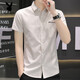 
Playboy (PLAYBOY) short-sleeved shirt men's summer top jacket men's shirt Korean style handsome and mature style free-iron casual inch shirt 844 green M 80-104Jin [Jin equals 0.5 kg]