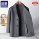 ROMON Light Luxury Autumn and Winter New Men's Wool Coat Extra Large Medium and Long Business Double-sided Wool Woolen Coat Light Luxury High-end-Black-High-end Brand M