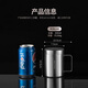 美厨（MAXCOOK）水杯304不锈钢 带盖泡茶杯双层马克杯带把手儿童学生办公室杯子 316不锈钢300ml(带盖) MCB1105