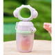 Baby food bite bag Fruit and Vegetable Silicone extrusion molar stick teether baby eating fruit supplementary utensils for home use pink without base 1 pack