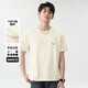 220G Cotton puro 2025 Camiseta de manga corta Glacier para mujeres en camiseta de verano Sweet Student Top B701yl 1692 Apricot 2xl